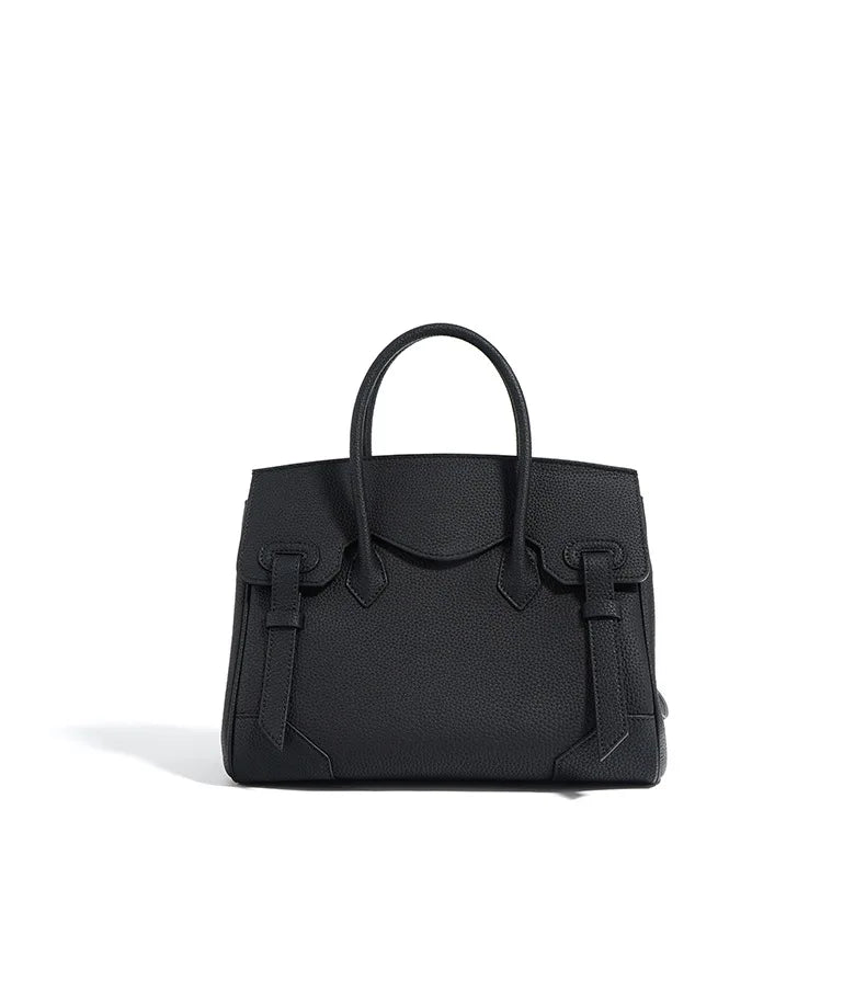 2026 Women's High-End Genuine Leather Crossbody Handbag Zipper Closure Waterproof Large Capacity Textured Design Polyester