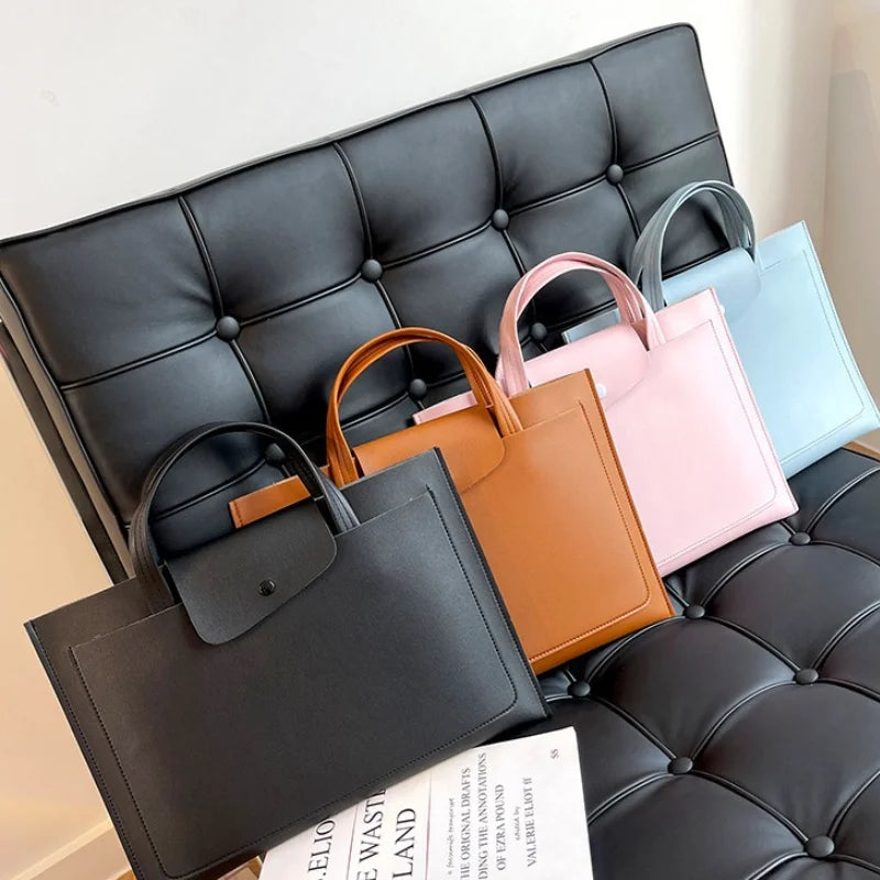 14 Inch 36*25cm Portable Large Capacity PU Laptop Sleeve for Ladies & Men Waterproof Tablet Bag with Protective Cover