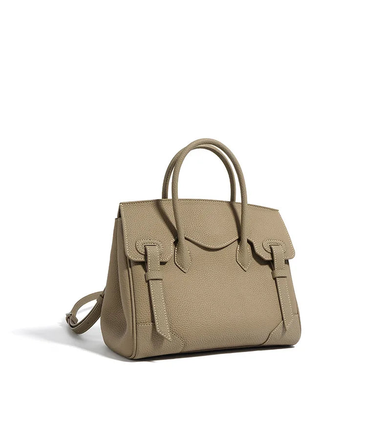 Custom Logo New Luxury Waterproof Genuine Leather Tote Bag with Zipper Closure for Ladies Shoulder Cross Body Evening Use