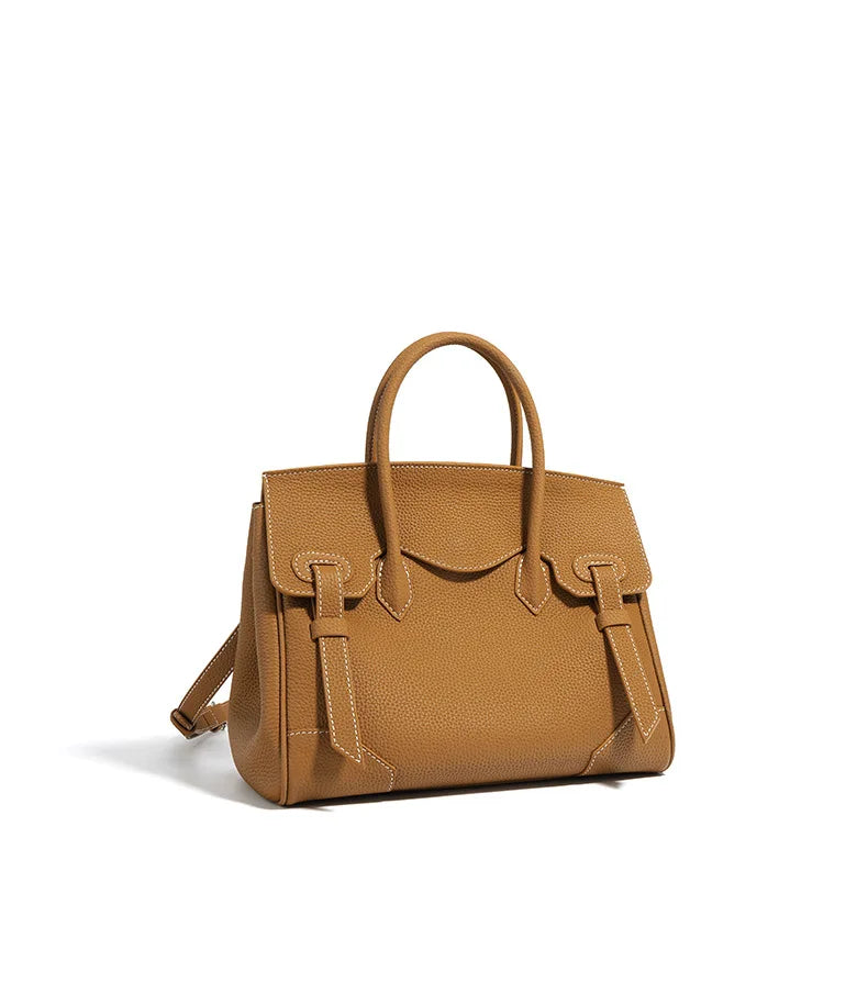 2026 Women's High-End Genuine Leather Crossbody Handbag Zipper Closure Waterproof Large Capacity Textured Design Polyester