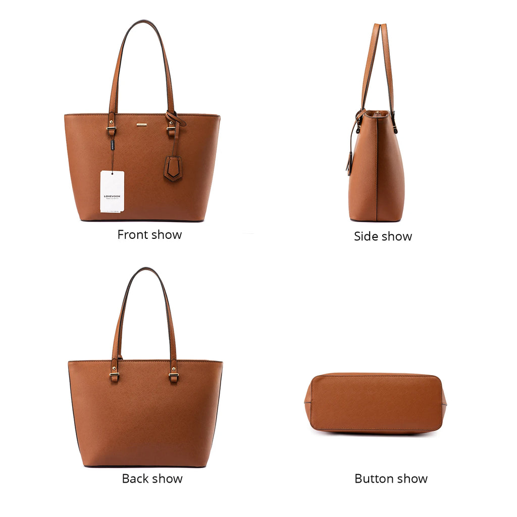LOVEVOOK Autumn Waterproof PU Leather Luxury Women's Large Elegant Shoulder Tote Bag