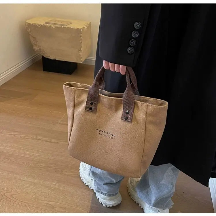Natural Canvas Tote Bags With Custom Printed Logo Eco Friendly Canvas Cotton Tote Bag