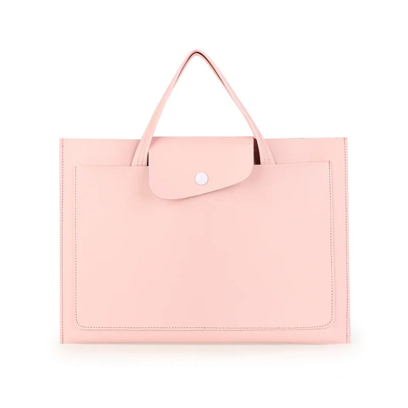 14 Inch 36*25cm Portable Large Capacity PU Laptop Sleeve for Ladies & Men Waterproof Tablet Bag with Protective Cover