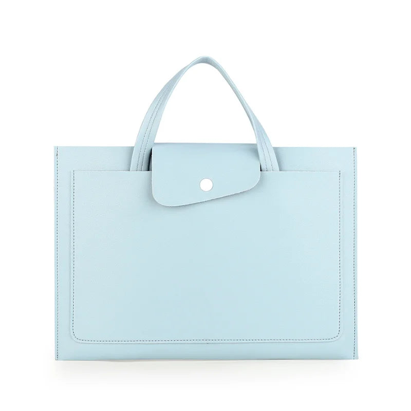 14 Inch 36*25cm Portable Large Capacity PU Laptop Sleeve for Ladies & Men Waterproof Tablet Bag with Protective Cover