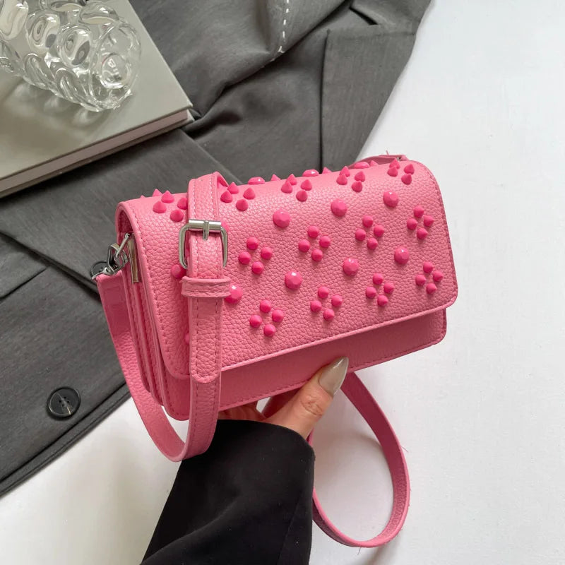 Fashion Latest Girls Handbags for Women PU Luxury Small Square Bag with Polyester Lining