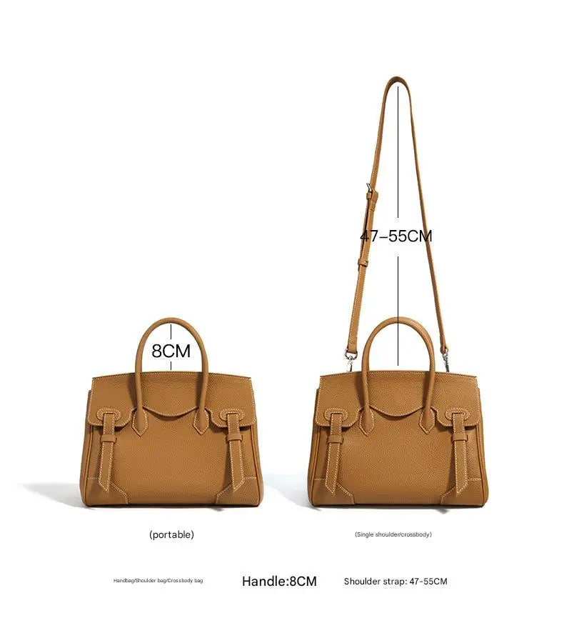 Custom Logo New Luxury Waterproof Genuine Leather Tote Bag with Zipper Closure for Ladies Shoulder Cross Body Evening Use