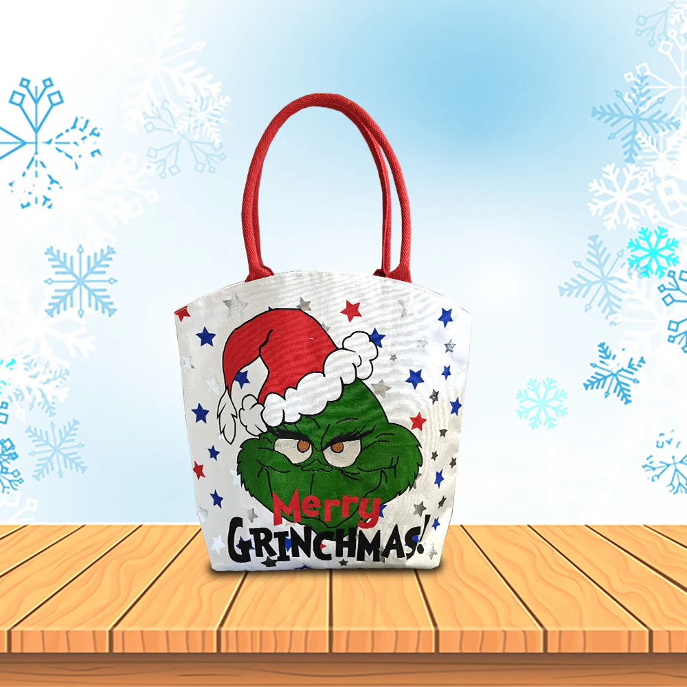 Christmas Canvas Shopping Tote Bag