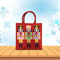 Eco-Friendly Canvas Christmas Tote Shopping Bag with Shoulder Strap